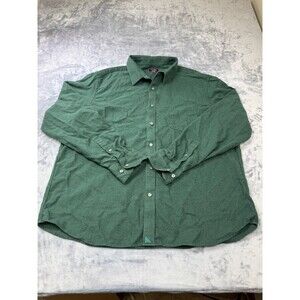 UNTUCKit Mens XXXL Shirt Regular Fit Sherwood Shirt Green %100 Cotton Button Up